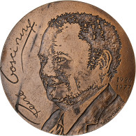 France, Médaille, Astérix Le Gaulois , René Goscinny, 1980, Bronze, C. - Andere & Zonder Classificatie