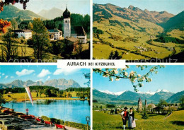 73360513 Aurach Kitzbuehel Kirche Uferpromenade Trachtenpaar Panorama Aurach Kit - Sonstige & Ohne Zuordnung