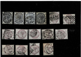 GRAN BRETAGNA ,"Regina Vittoria" ,15 Pezzi Usati Di Cui 3 PERFIN , - Used Stamps