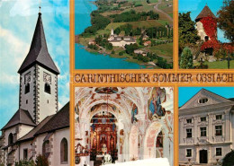 73360227 Ossiach Benediktinerstift Kircheninneres Fliegeraufnahme Turm Ossiach - Andere & Zonder Classificatie