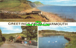 R615224 Greetings From Charmouth. Salmon. Multi View - Mundo