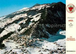 73359993 Arzl Pitztal Mit Schizentrum Plattenrain Oetztaler Alpen Fliegeraufnahm - Sonstige & Ohne Zuordnung