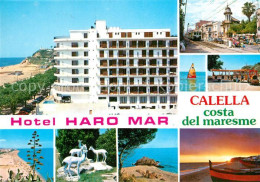 73359914 Calella Hotel Haro Mar Kueste Strand Touristenbahn Statuen Windsurfen C - Andere & Zonder Classificatie