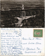 Ansichtskarte Hiddesen-Detmold Hermannsdenkmal, Stadt - Luftbild 1958 - Detmold