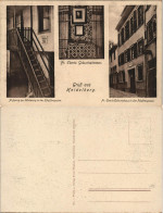 Ansichtskarte Heidelberg Pfaffengasse, Eberts Geburtszimmer 1925 - Heidelberg