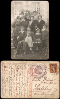 Ansichtskarte Leben Gruppenfoto 1914   Mit Rotem Stempel "Kriegsgefangenenpost" - Ohne Zuordnung