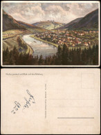 Dilsberg-Neckargemünd Panorama Mit Blick Auf Den Dilsberg, Künstlerkarte 1922 - Neckargemuend