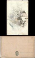 Künstlerkarte Gemälde Einsames Haus In Einsamer Landschaft 1920 - Pittura & Quadri