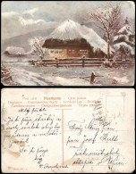 Winter-Ansichtskarten (Schnee/Eis) / Stimmungsbild Hütte Künstlerkarte 1911 - Sin Clasificación