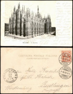 Cartoline Mailand Milano Duomo 1903   Gelaufen Nach REUTLINGEN (Ankunftsstempel) - Other & Unclassified