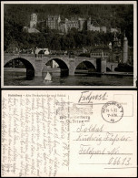 Heidelberg Alte Brücke Neckar, Schloss 1942   Im 2. Weltkrieg Feldpost Gelaufen - Heidelberg