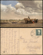 Ansichtskarte  Künstlerkarte Photochromie Karte Bauern Bei Der Ernte 1930 - Peintures & Tableaux