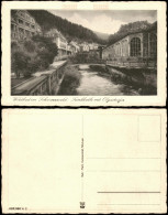 Ansichtskarte Bad Wildbad Im Schwarzwald. Trinkhalle Mit Olgastraße 1928 - Other & Unclassified