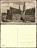 Ansichtskarte Ulm A. D. Donau Rathaus, Marktplatz - Fotokarte 1932 - Ulm