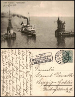 Konstanz Hafen Schiff  Stempel Geprüft Ü-Stelle Konstanz Armeekorp 1915 - Konstanz