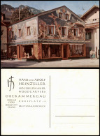 Oberammergau Ortspartie Am Geschäft Heinzeller Holzbildkunst Dorfplatz 1960 - Oberammergau