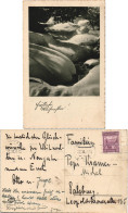 Ansichtskarte  Weihnachten  Christmas Gebirgsbach Winter 1934  Gel. Ptrah Praha - Other & Unclassified