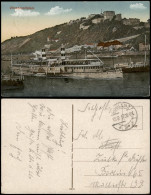 Ehrenbreitstein-Koblenz Schiff Dampfer Passiert Ehrenbreitstein   Rhein 1917 - Koblenz