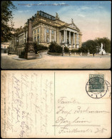 Ansichtskarte Wiesbaden Königliches Theater Mit Schiller Denkmal 1911 - Wiesbaden