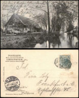 Ansichtskarte  "Malerisches Motiv"; Hof Wohnhaus An Einem Bachlauf 1901 - A Identificar