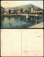 Ansichtskarte Bad Ems Fluss Partie Mit Brücke 1910 - Bad Ems