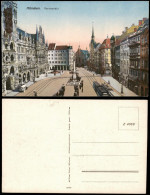 Ansichtskarte München Marienplatz Mariensäule Altes Rathaus Teilansicht 1923 - München