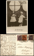 KRIEGER-WAISEN! Künstlerkarte Babys 1923  Gel Posthorn Mehrfachfrankatur - Portraits