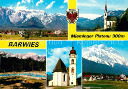 73359753 Barwies Mieminger Plateau Kirchen Panorama Freibad Barwies - Sonstige & Ohne Zuordnung