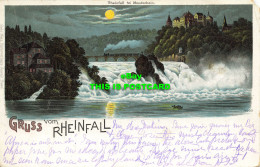 R613472 Gruss Vom Rheinfall. Rheinfall Bei Mondschein. Gebr. Metz. 1901. 4938 - World