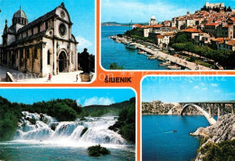 73359538 Sibenik Kirche Panorama Wasserfall Bruecke Sibenik - Croazia