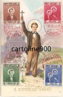 Cartolina S.domenico Savio Con Annullo Filatelico Serie Completa Del 1957 Di S.domenico Savio  (f,piccolo) - Santos
