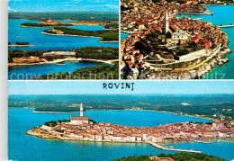 73359477 Rovinj Rovigno Istrien Fliegeraufnahme Kirche Panorama  - Croazia