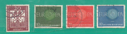 75 Alemania Occidental 1960 YT  209 Ss Y 210/212 Ss Usado,Used,Usato -TT-Europa, Escudos-Yvert Euros 3.10 - Gebruikt