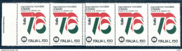 Italia '76 Lire 150 Varietà Doppia Dentellatura Orizzontale - Errors And Curiosities
