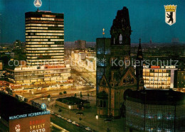 73357564 Berlin Europa Center Kaiser Wilhelm Gedaechtniskirche Nachtaufnahme Ber - Sonstige & Ohne Zuordnung