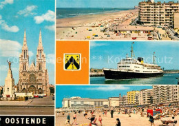 73357515 Oostende Ostende Kirche Strand Fahrgastschiff Kursaal  - Sonstige & Ohne Zuordnung