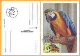 2023  Moldova MAXICARD 7.00 „Faune. Chisinau Zoological Garden” Blue-and-yellow Macaw (Ara Ararauna) - Moldova