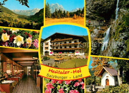 73357152 Heutal Unken Gasthof Pension Heutaler Hof Gaststube Wasserfall Kapelle  - Autres & Non Classés