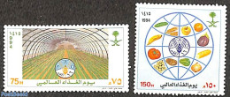 Saudi Arabia 1994 World Food Day 2v, Mint NH, Health - Various - Food & Drink - Agriculture - Alimentación