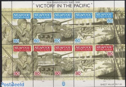 Niuafo'ou 1995 End Of World War II 10v M/s, Mint NH, History - Transport - Militarism - World War II - Ships And Boats - Militares