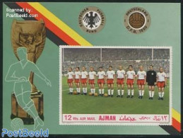 Ajman 1969 Football S/s With Printed Perforation, Mint NH, Sport - Football - Sport (other And Mixed) - Adschman