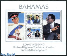 Bahamas 1981 Charles & Diana Wedding S/s, Mint NH, History - Charles & Diana - Kings & Queens (Royalty) - Familles Royales