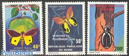 Benin 1980 Insects 3v, Mint NH, Nature - Butterflies - Insects - Ongebruikt