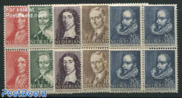 Netherlands 1947 Famous Persons 5v, Blocks Of 4 [+], Mint NH - Nuevos
