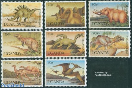 Uganda 1992 Prehistoric Animals 8v, Mint NH, Nature - Prehistoric Animals - Preistorici