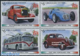 Uruguay 1998 Automobiles 4v [+], Mint NH, Transport - Automobiles - Fire Fighters & Prevention - Cars