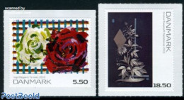 Denmark 2010 Art 2v S-a, Mint NH, Nature - Flowers & Plants - Roses - Art - Modern Art (1850-present) - Paintings - Nuovi