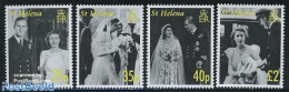 Saint Helena 2007 Elizabeth II 60th Wedding Anniversary 4v, Mint NH, History - Kings & Queens (Royalty) - Case Reali