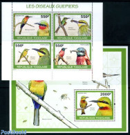 Togo 2010 Bee-eater Birds 5v (2 S/s), Mint NH, Nature - Bees - Birds - Togo (1960-...)