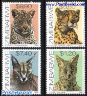 Zimbabwe 1999 Cats & Catlikes 4v, Mint NH, Nature - Cat Family - Cats - Zimbabwe (1980-...)
